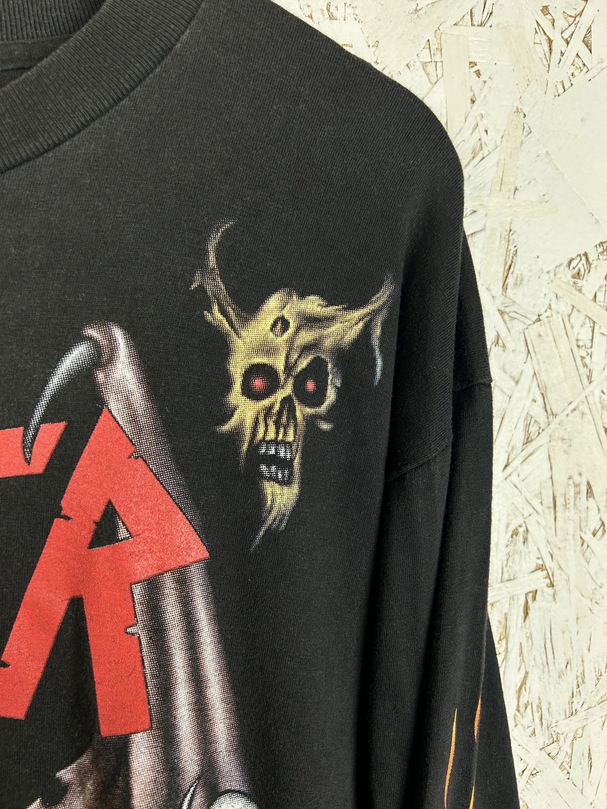 Band Tees 90s Slayer 1996 Airbrush Demon Rock Eagle Band Long Sleeve Size US M / EU 48-50 / 2 - 4 Thumbnail