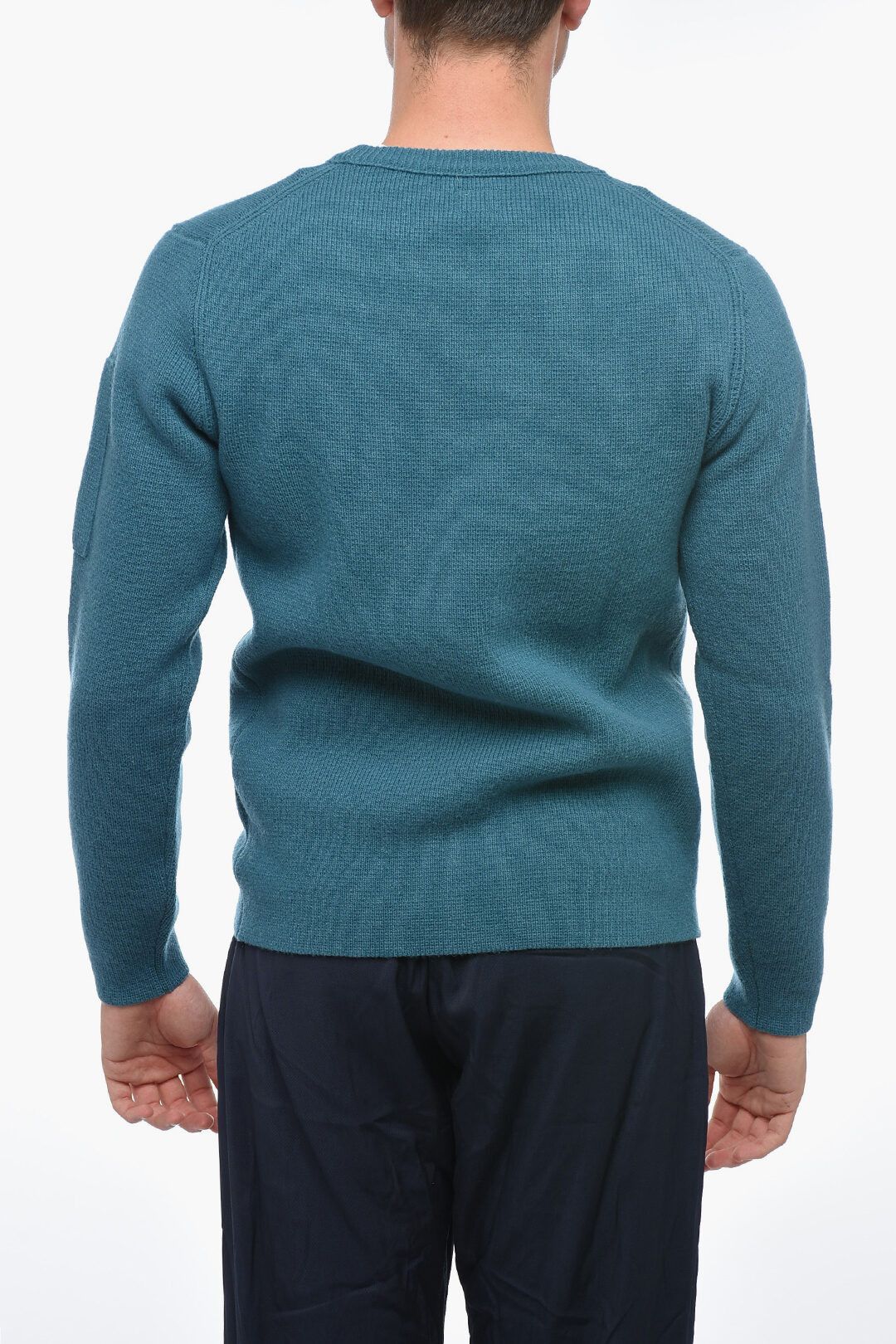 C.P. Company og1mm1024 Wool Blend Crewneck Sweater in Blue Size US M / EU 48-50 / 2 - 3 Thumbnail