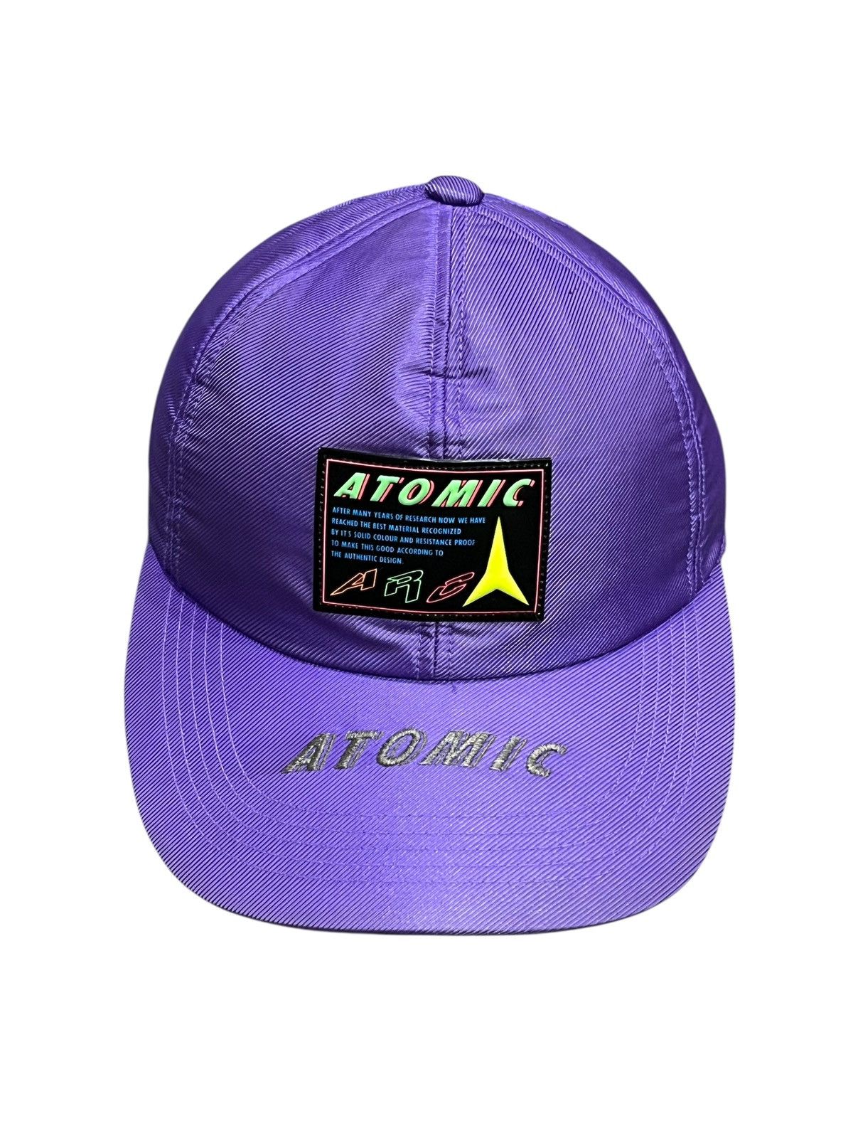Asics × Chemist Creations RARE 90’s Atomic Arc x ASICS Tech Cap Japan Nylon Purple Hat Size ONE SIZE - 2 Thumbnail
