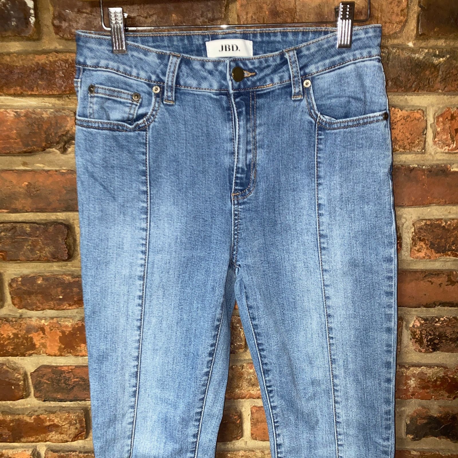 Other JBD Just Black Denim Light Wash Blue Skinny Raw Hem Jeans 27 Size 27" / US 4 / IT 40 - 2 Thumbnail