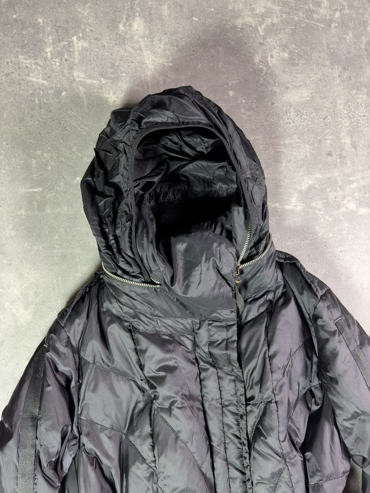 Marithe + Francois Girbaud 00s Marithe + Francois Girbaud Hybrid Hooded Puffer Parka L Size L / US 10 / IT 46 - 14 Thumbnail