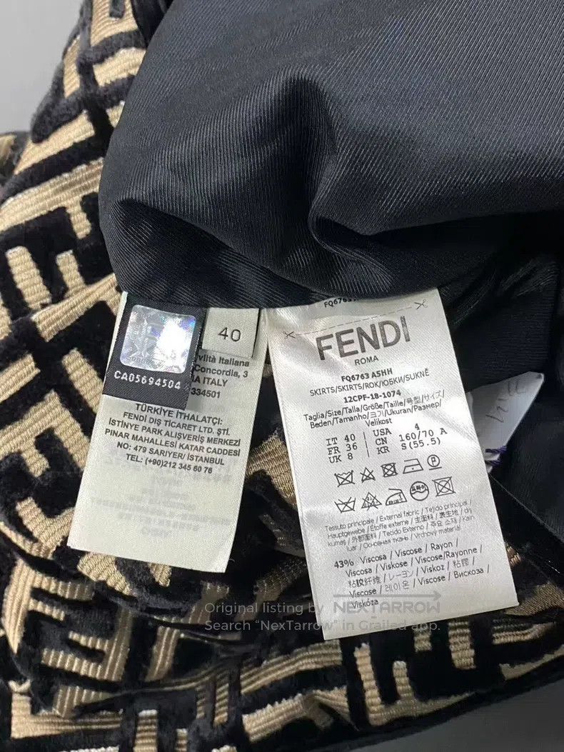 Fendi Fendi Monogram Skirt Size 24" / US 00 / IT 34 - 4 Thumbnail