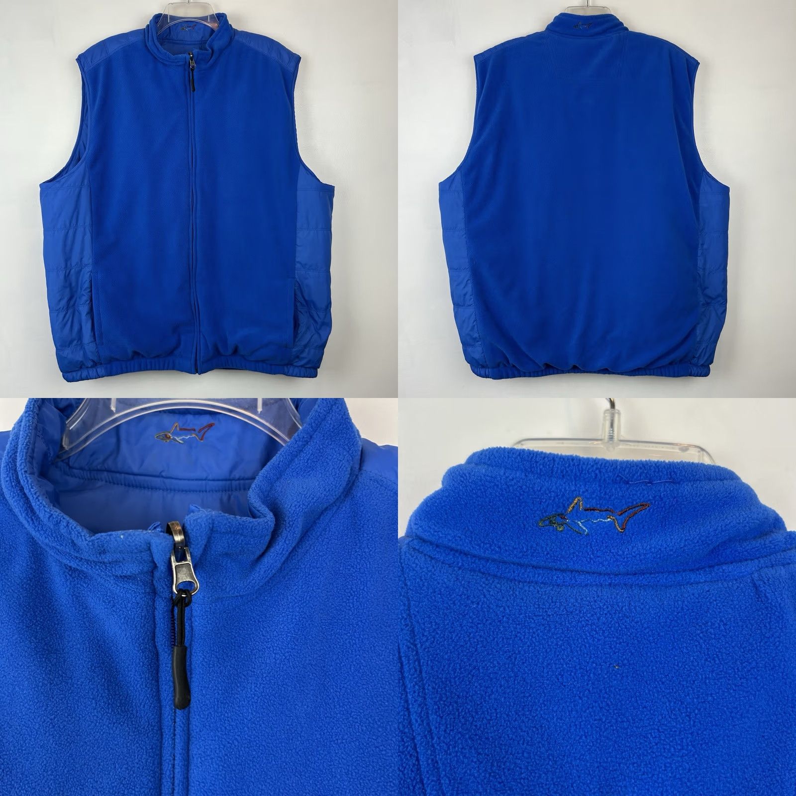 Vintage Greg Norman Puffer Vest Mens 2XL Blue Reversible Golf Warm Fleece Lined Shirt vest? Size US XXL / EU 58 / 5 - 8 Thumbnail
