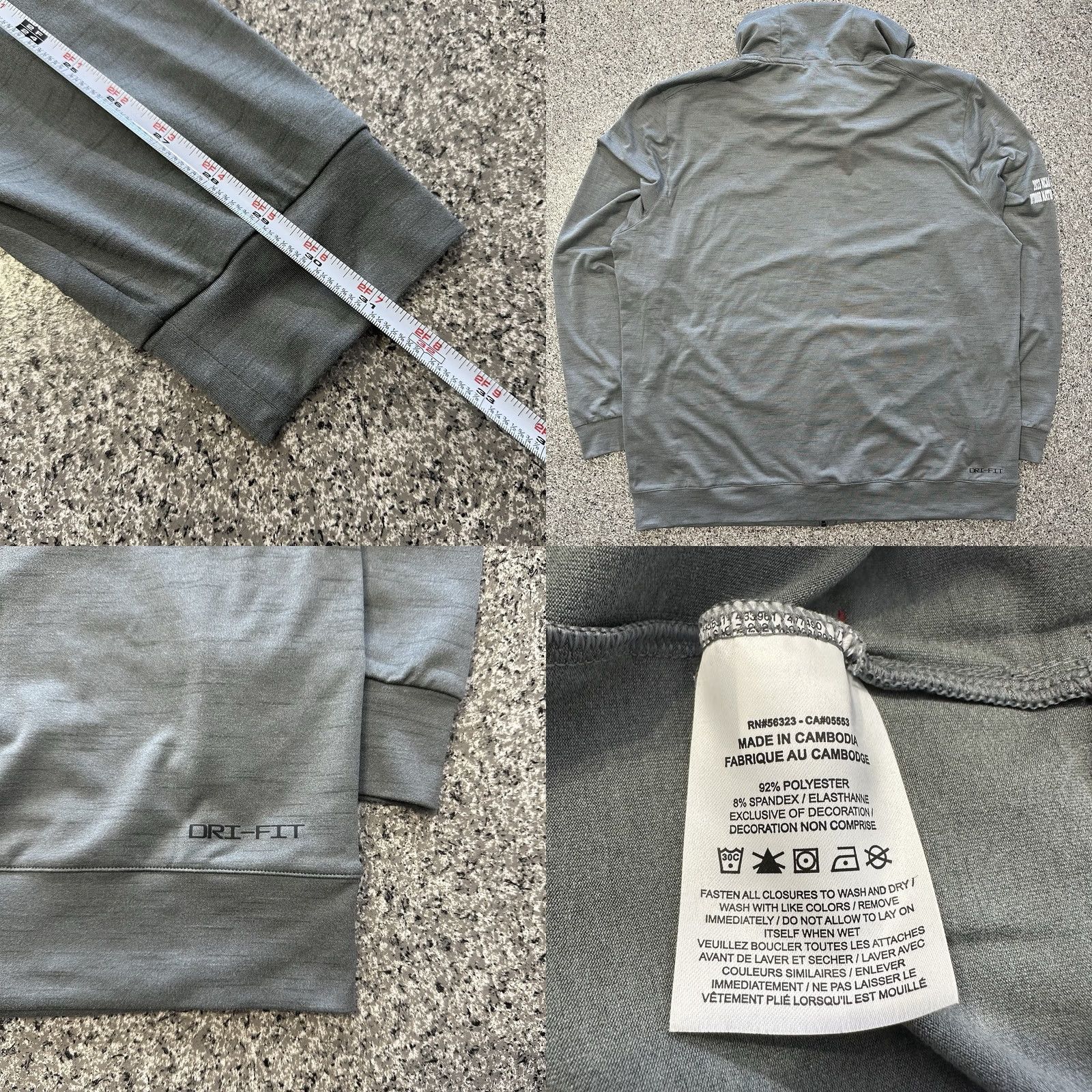 Nike VINTAGE Nike Alabama Crimson Tide Full Zip Hoodie Jacket Mens XL Dri Fit Track & Field Gray Size US XL / EU 56 / 4 - 8 Thumbnail