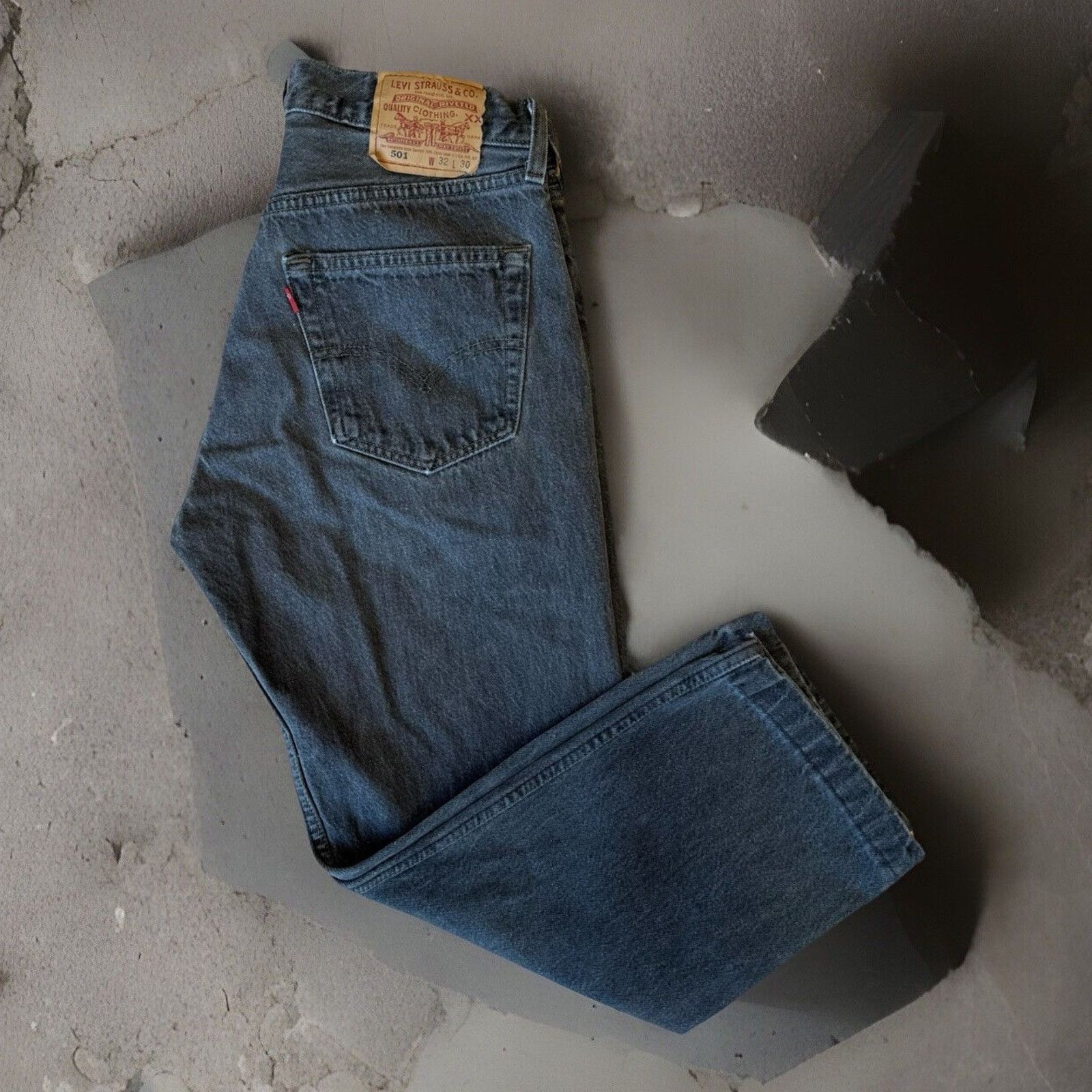 Vintage Levis 501 Jeans 30 Black Made In USA 90s Straight