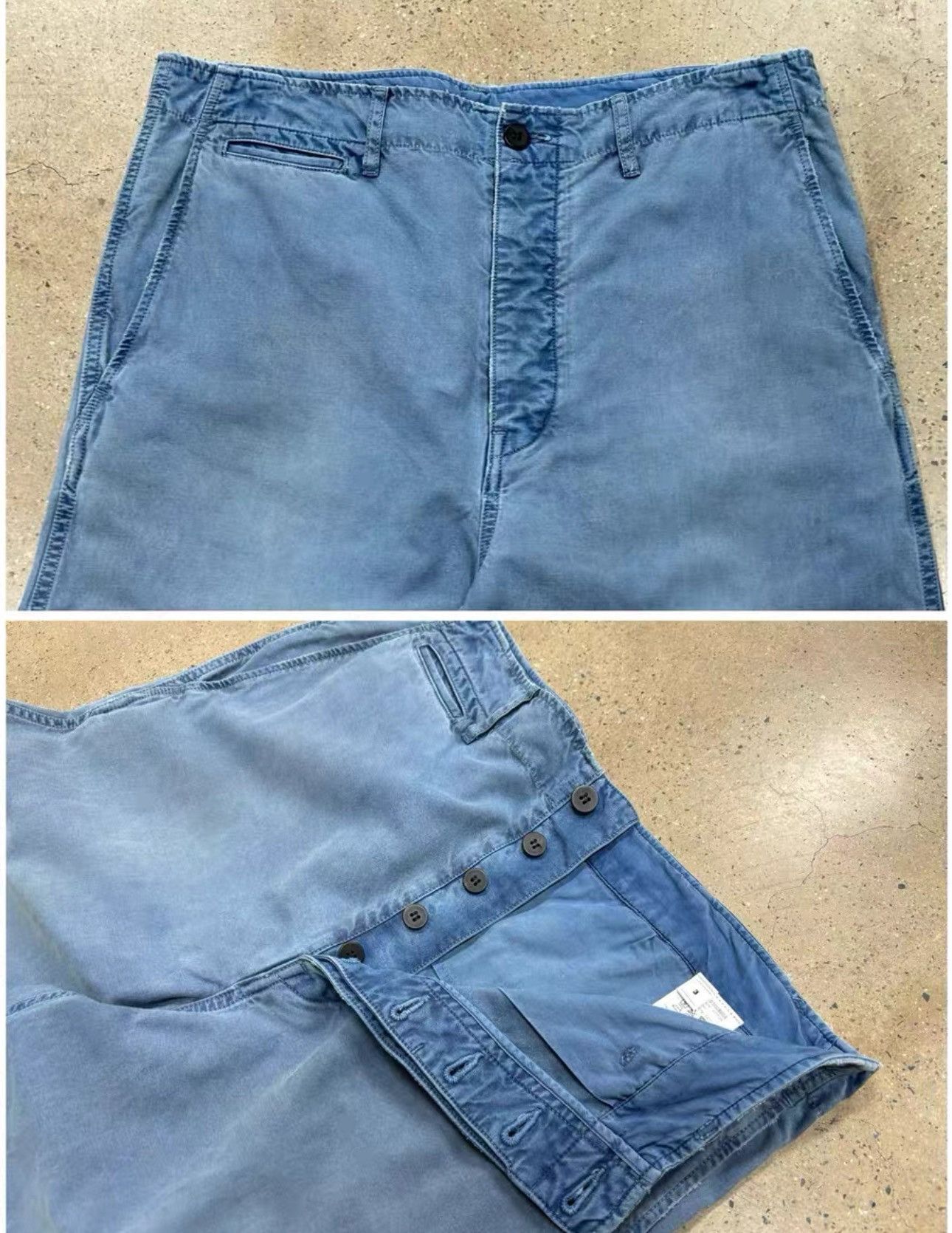 Visvim Visvim 25ss Ex Wide Chino Pants Crash lt.indigo Size US 35 - 6 Thumbnail