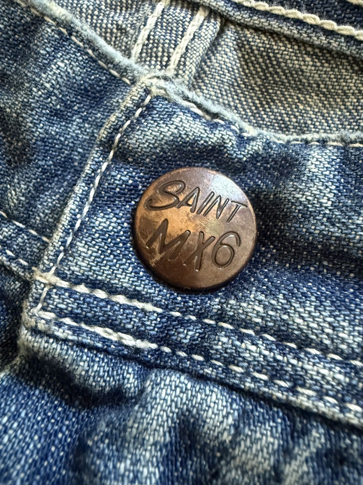 Saint Michael SAINT Michael DENIM PANTS/TRASHED/PAINTER / BLUE / Size : S Size US 32 / EU 48 - 3 Thumbnail