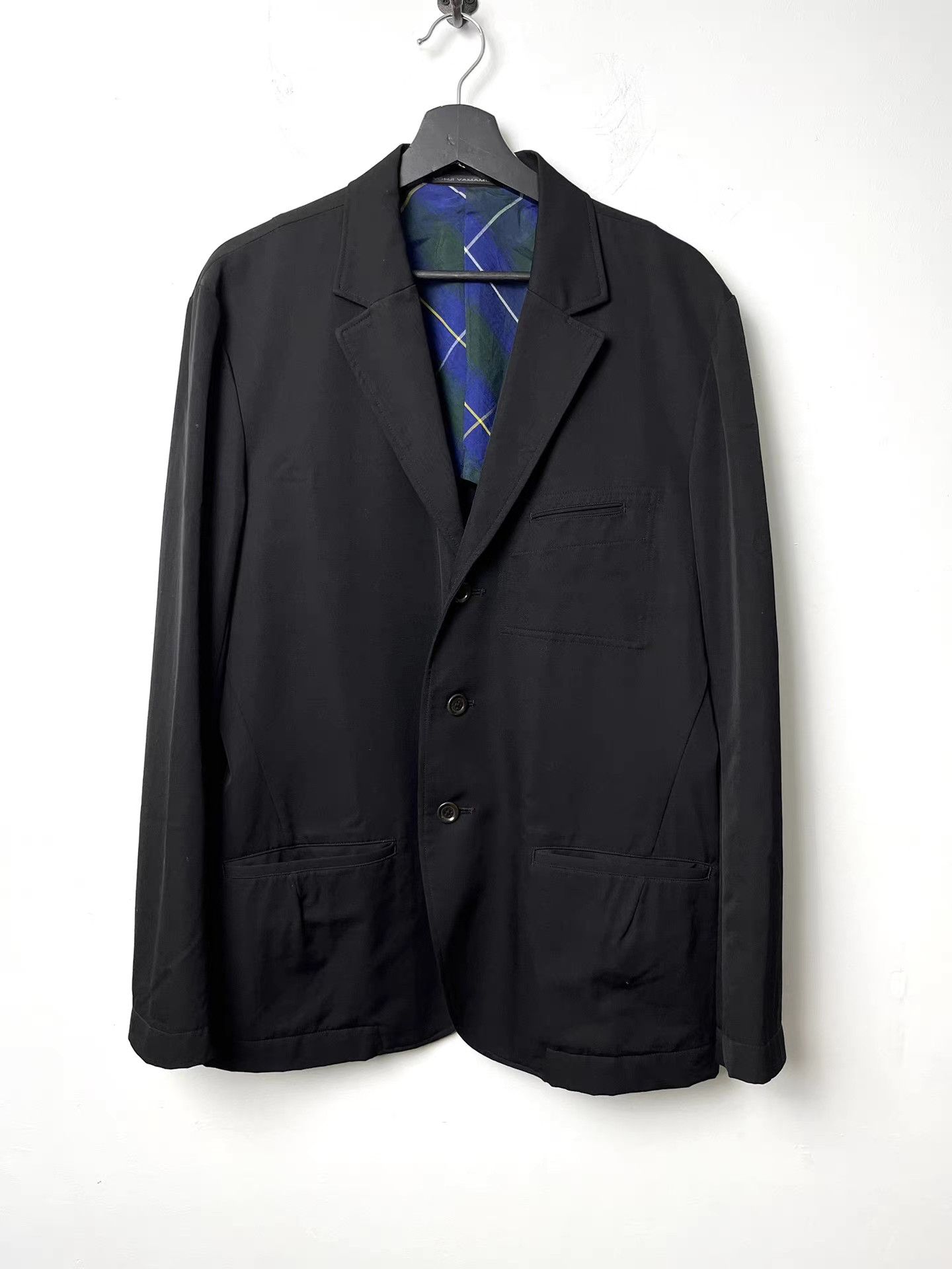 Yohji Yamamoto yohji yamamoto y's for men Patchwork Fringed Wool Blazer K20 Size US XL / EU 56 / 4 - 1 Thumbnail