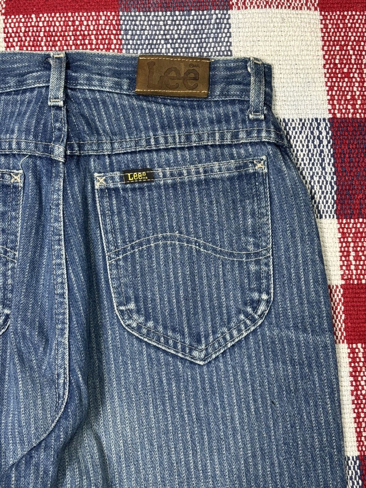 Lee Vintage 90s Lee Riders Striped Jeans W26 L44 OL7 Size US 26 / EU 42 - 8 Thumbnail