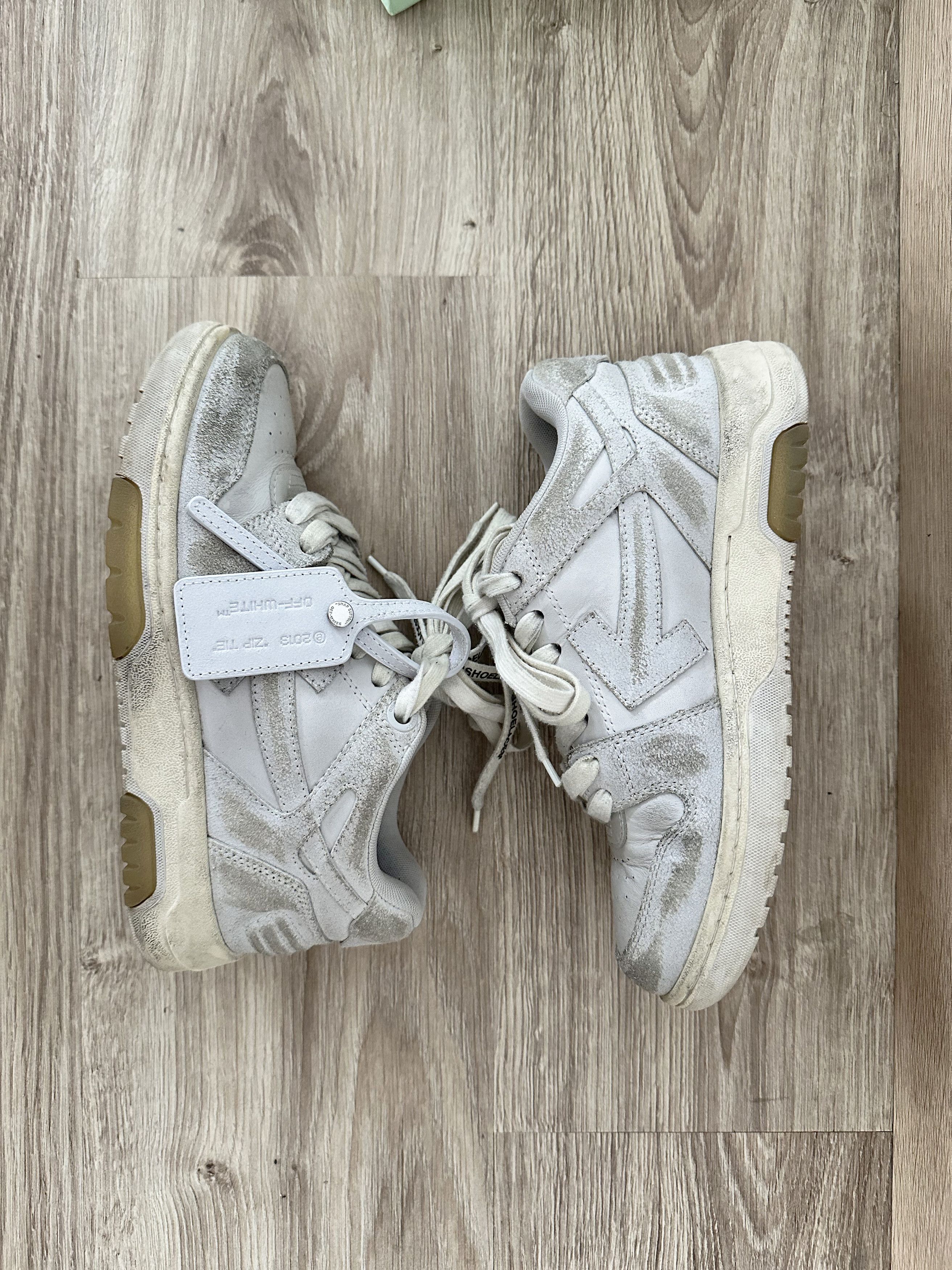 Off-White Off White Out of Office Vintage Leather Sneakers Size US 7 / IT 37 - 4 Thumbnail