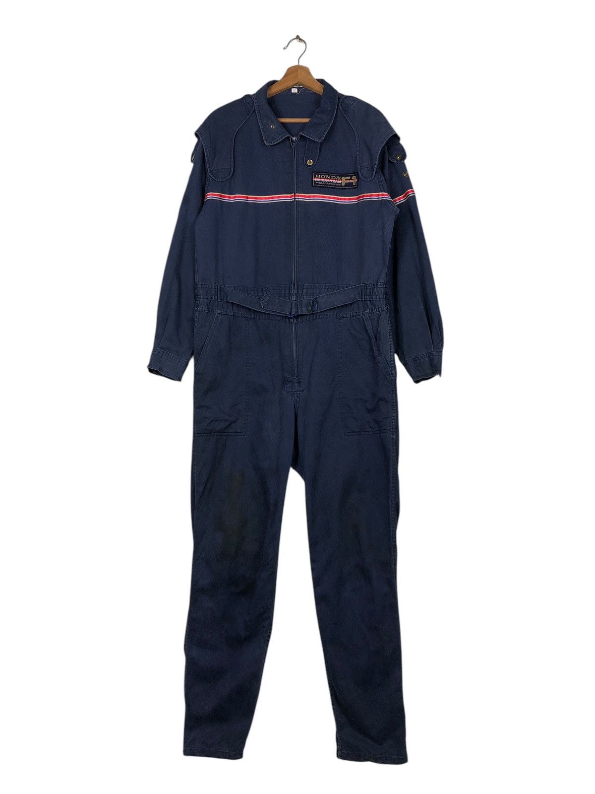 Honda 📌Vintage Coverall Worker Racing Honda Formula 1 Big Logo Size US 38 / EU 54 - 2 Thumbnail