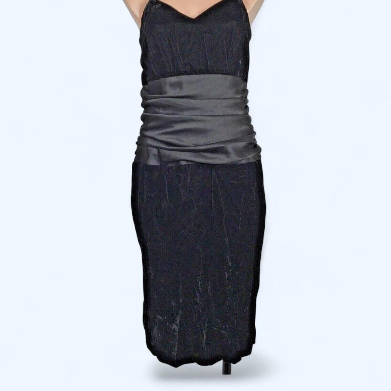 Other midi dress with grey satin waistband #goth #grunge Size XS / US 0-2 / IT 36-38 - 1 Thumbnail