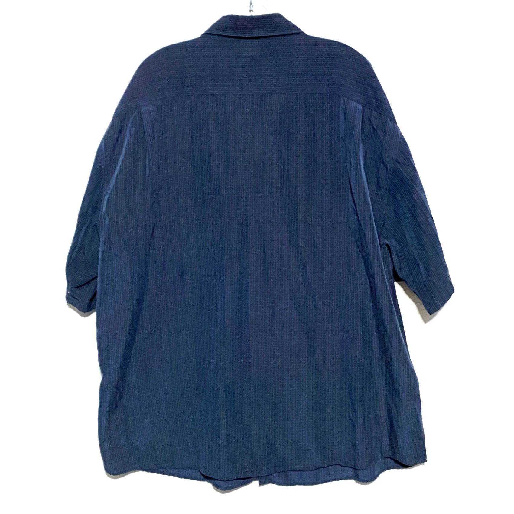 Vintage Montage Collection Shirt Mens 2XL Blue Button Striped Classic Preppy Minimalist Size US XXL / EU 58 / 5 - 2 Thumbnail