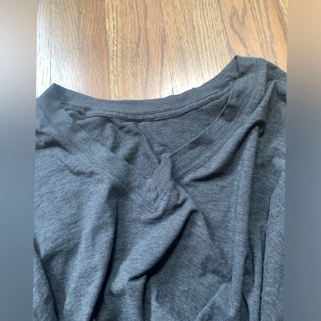 Lululemon Lululemon Front Tie Tee Women's S Black Casual Shirt Size ONE SIZE - 3 Thumbnail