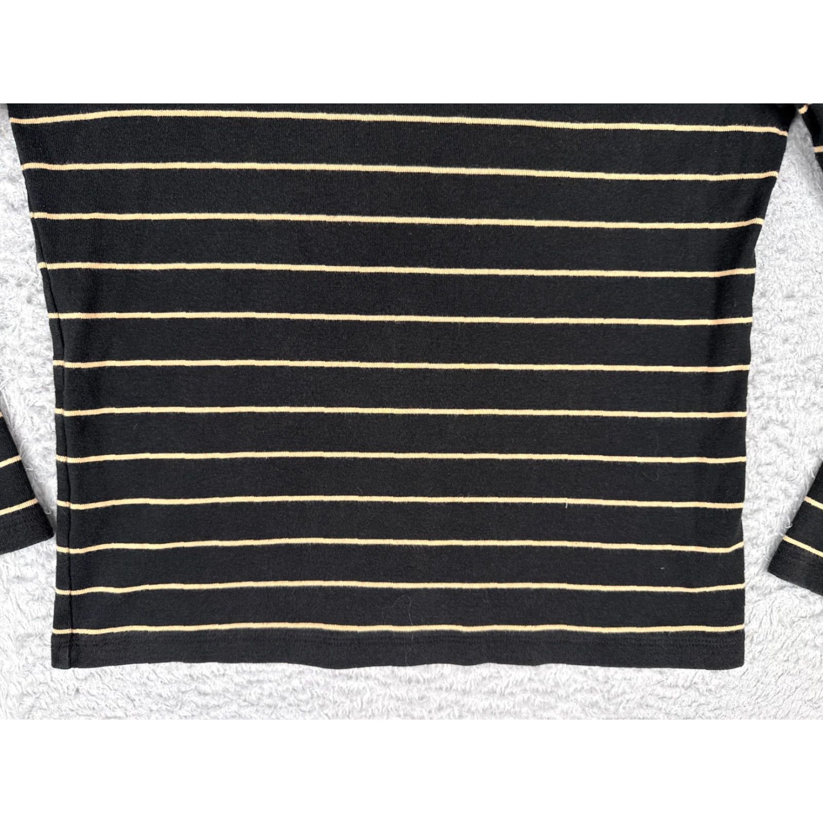 Ralph Lauren Lauren Ralph Lauren Shirt Women Medium Black Stripe Long Sleeve 100% Cotton Size M / US 6-8 / IT 42-44 - 5 Thumbnail