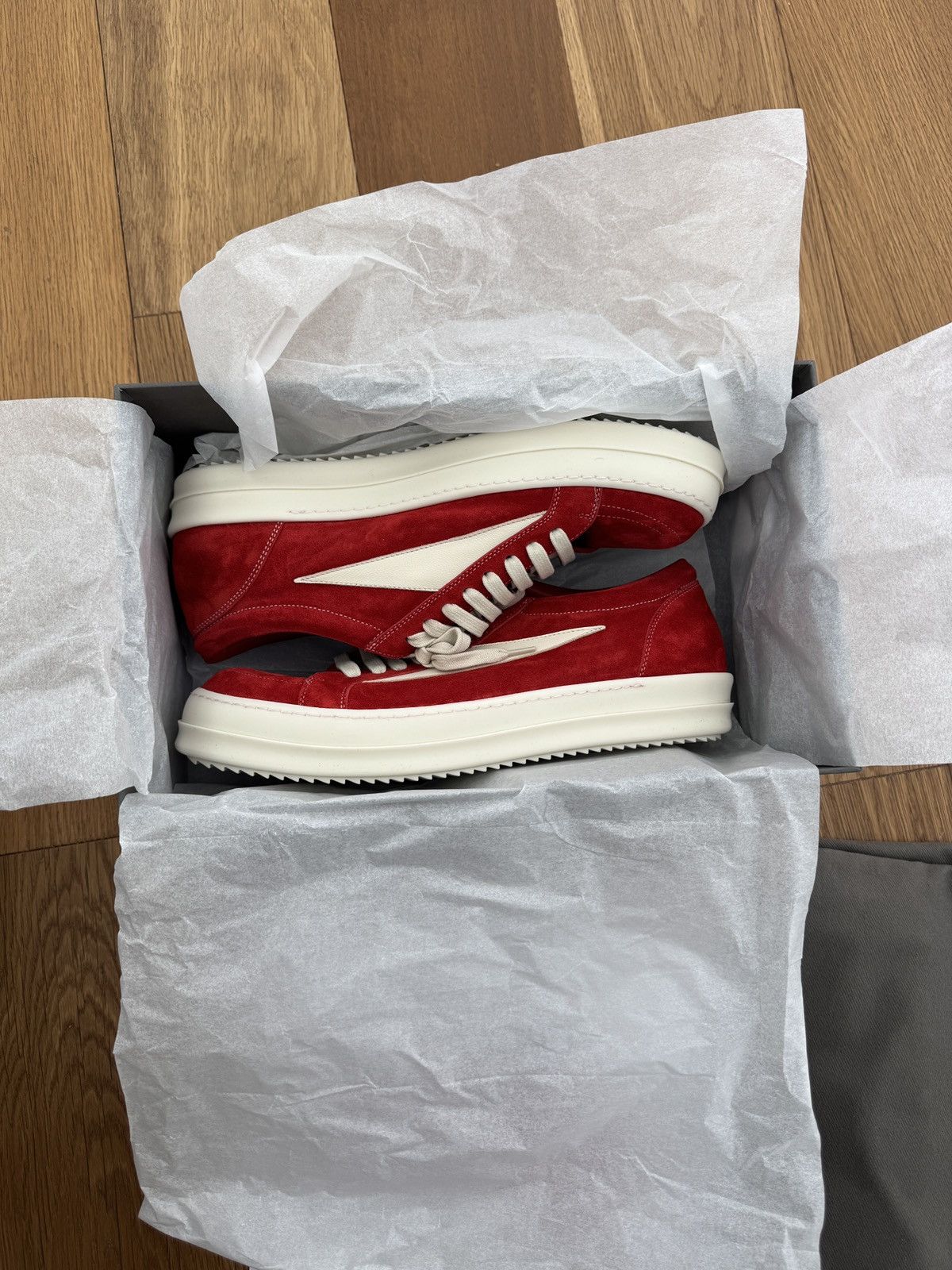 Rick Owens RICK OWENS CARNELIAN VINTAGE SNEAKERS Size US 11 / EU 44 - 6 Thumbnail