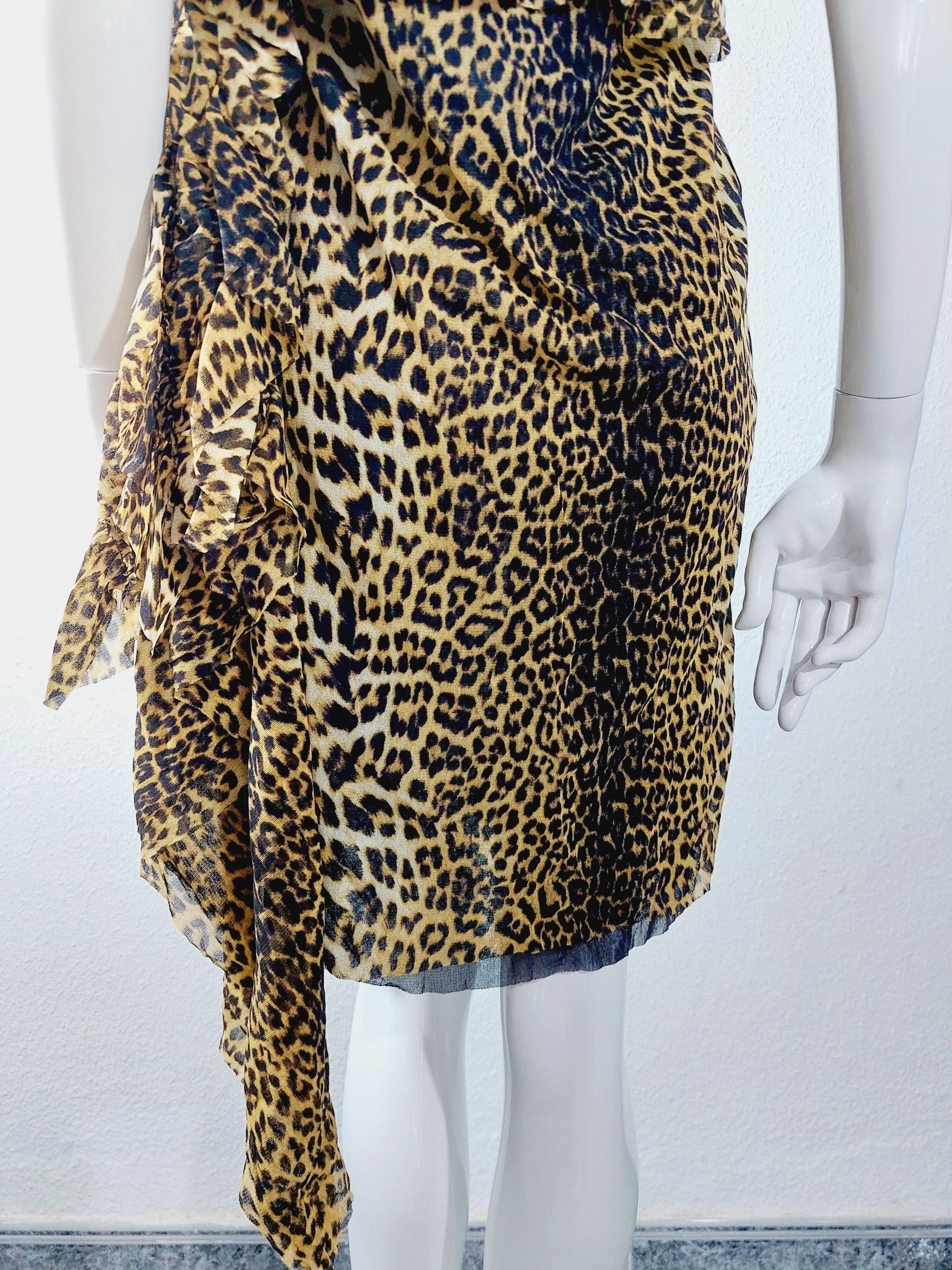 Jean Paul Gaultier Jean Paul Gaultier Mesh Tarzan Jane Leopard Tiger Dress Size L / US 10 / IT 46 - 10 Thumbnail
