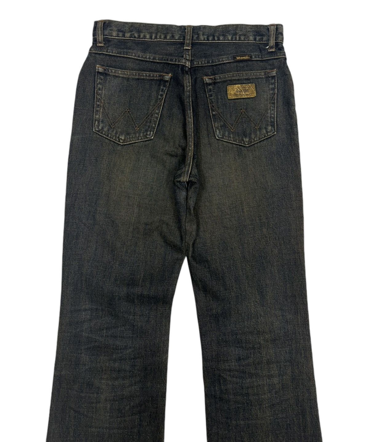 If Six Was Nine Flare Jeans Vintage Wrangler Waxed Flare Denim Size US 28 / EU 44 - 6 Thumbnail