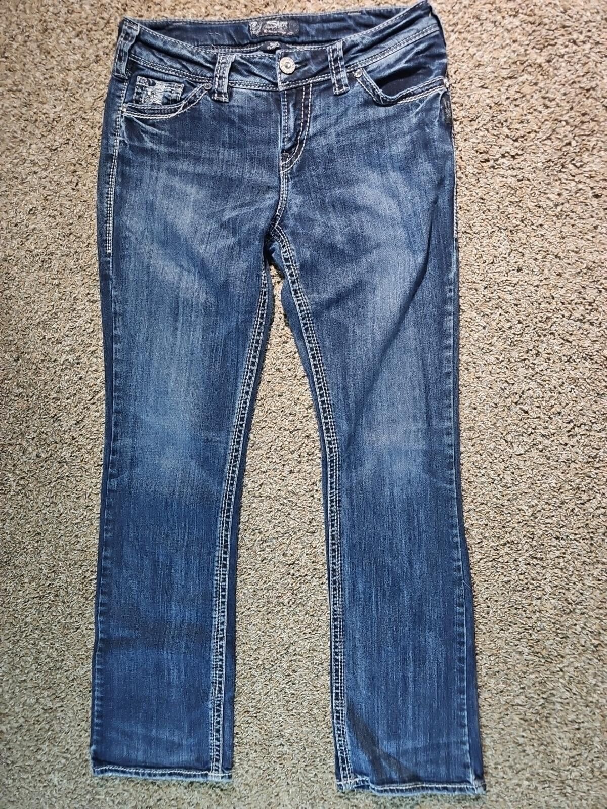 Silver Jeans Co. Silver SUKI FLAP 17" 30x33(32x32) Jeans Size 30" / US 8 / IT 44 - 1 Thumbnail