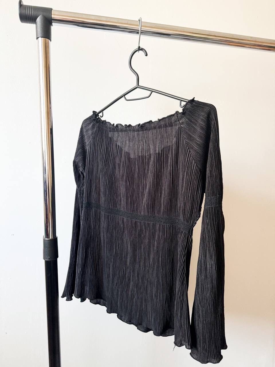 Hysteric Glamour 🕷JAPANESE PLEATS LONG SLEEVE BLOUSE (issey Miyake style) Size M / US 6-8 / IT 42-44 - 2 Thumbnail