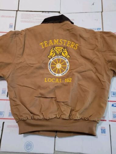 Canvas Teamsters Local 162 Portland Mens Canvas Bomber Jacket Large Size US L / EU 52-54 / 3 - 7 Thumbnail