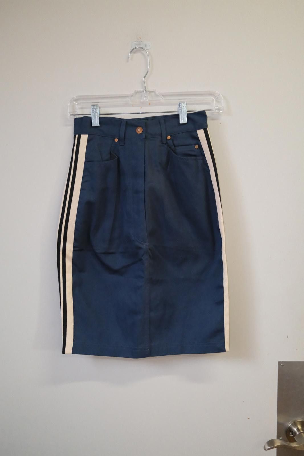 90's Junior Gaultier Side Stripe Skirt