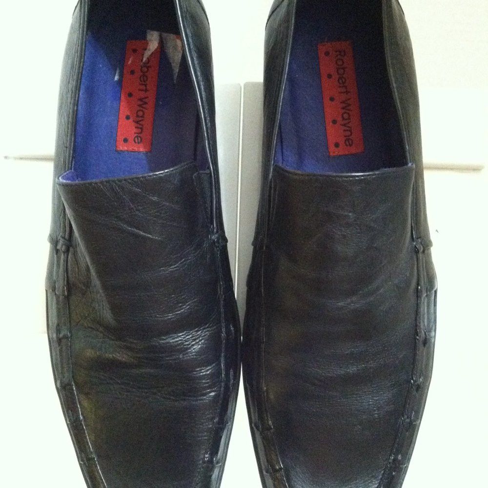 Robert Wayne ROBERT WAYNE MENS LEATHER SLIP-ON DRESS SHOES SIZE: 9.5M Size US 9.5 / EU 42-43 - 3 Thumbnail