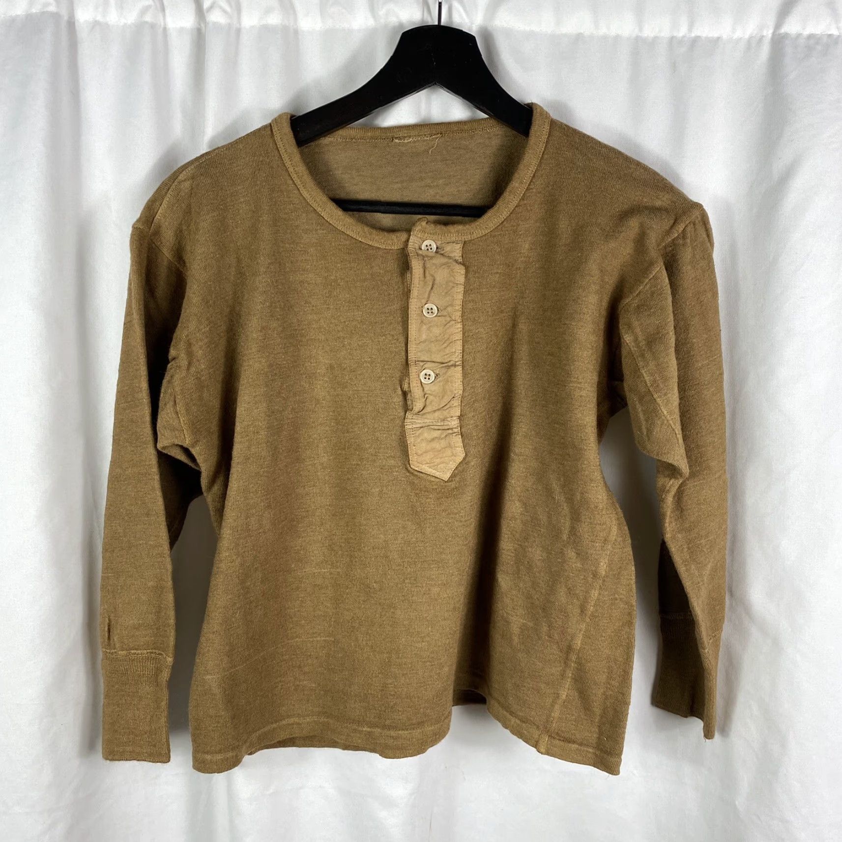 Vintage VINTAGE Original WWII Indochina French Army Undershirt Thermal Shirt Flannel Small Size US S / EU 44-46 / 1 - 2 Thumbnail
