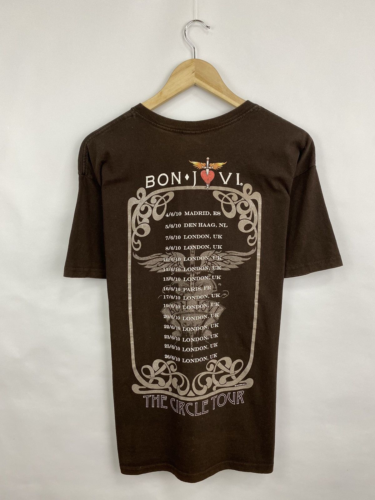 Bon Jovi 🇺🇸 Vintage 2010 Bon Jovi The Circle Tour T-Shirt Rare Retro Size US L / EU 52-54 / 3 - 7 Thumbnail