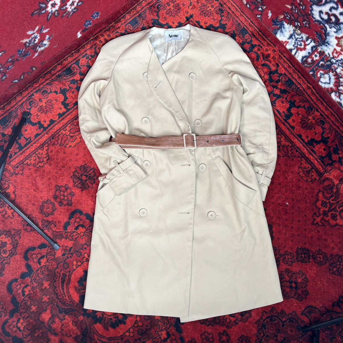 High Fashion Designer Acne Studios Belted Trench Coat