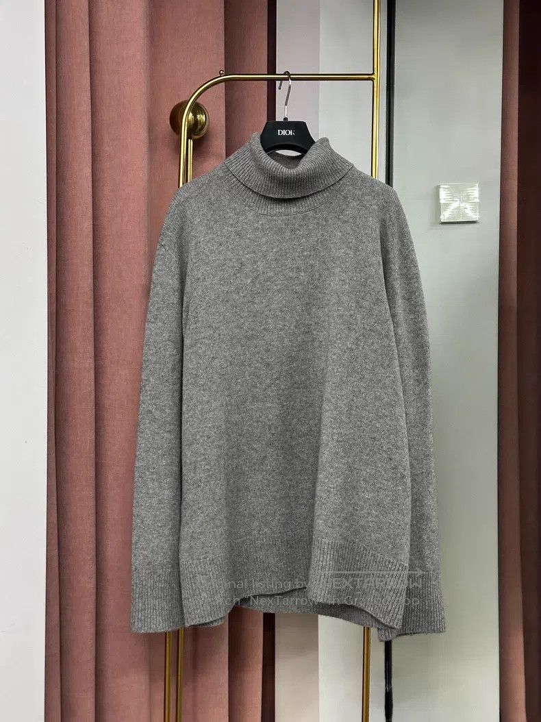 The Row Grey turtleneck wool