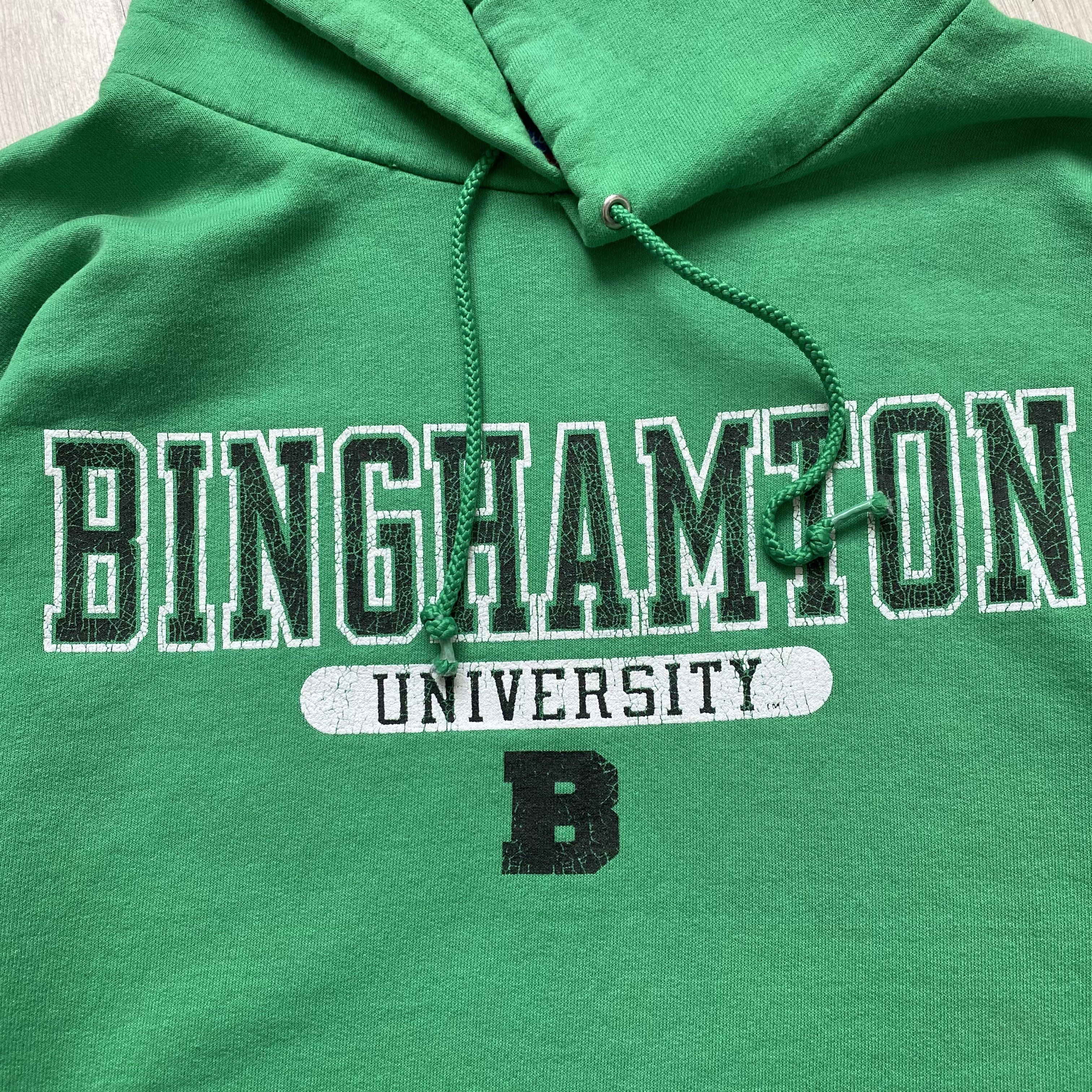 Champion Vintage University of binghamton Champion Boxy Hoodie Size US XL / EU 56 / 4 - 4 Thumbnail
