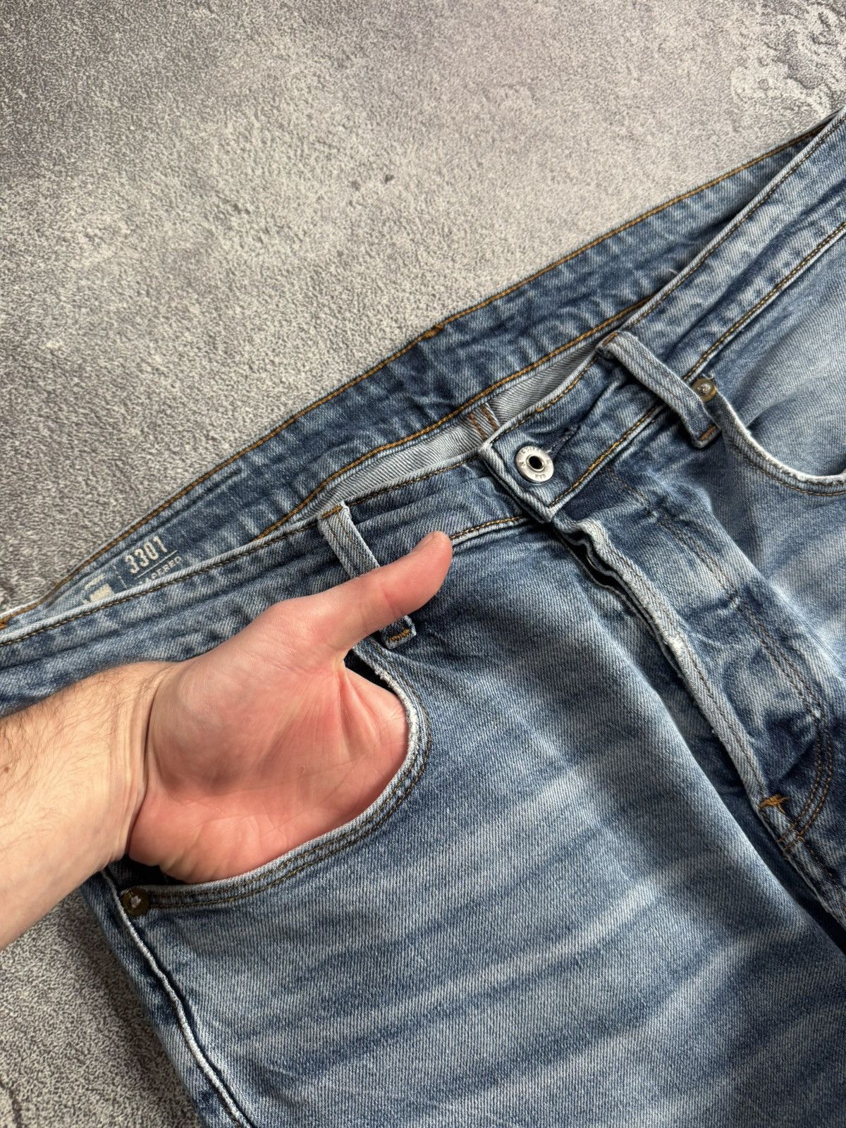 G-Star G star raw 34/32 3301 tapered denim pants jeans trousers Size US 34 / EU 50 - 11 Thumbnail