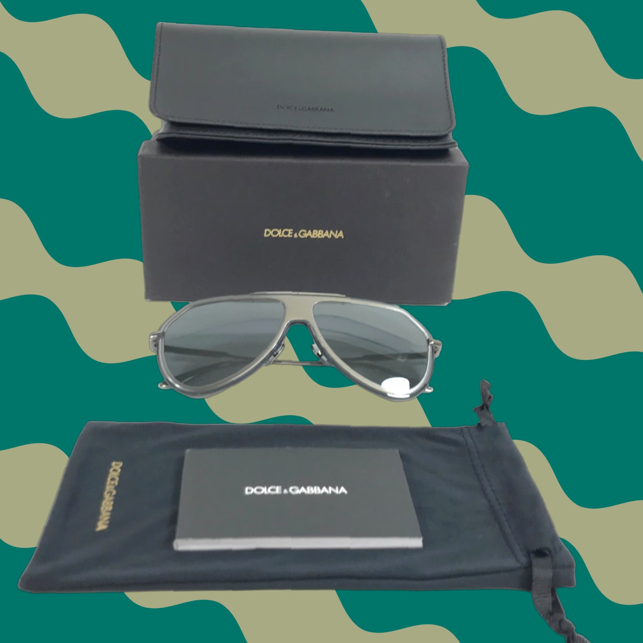 Dolce & Gabbana Gray Aviator Sunglasses Dolce & Gabbana aviator sunglasses vintage | Mercari main image 4