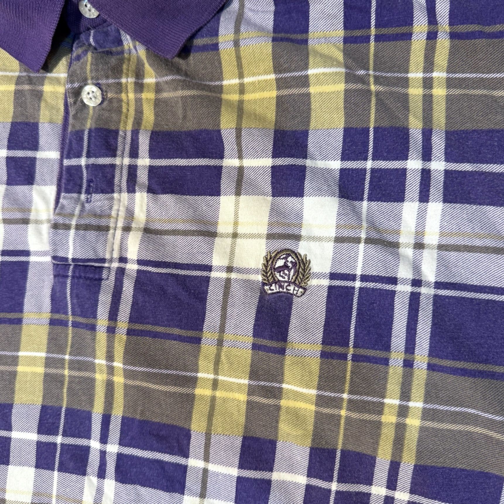 Vintage Cinch Polo Shirt Short Sleeve Purple Plaid Western Logo Casual - L Mens Shirt Polo Size US L / EU 52-54 / 3 - 3 Thumbnail
