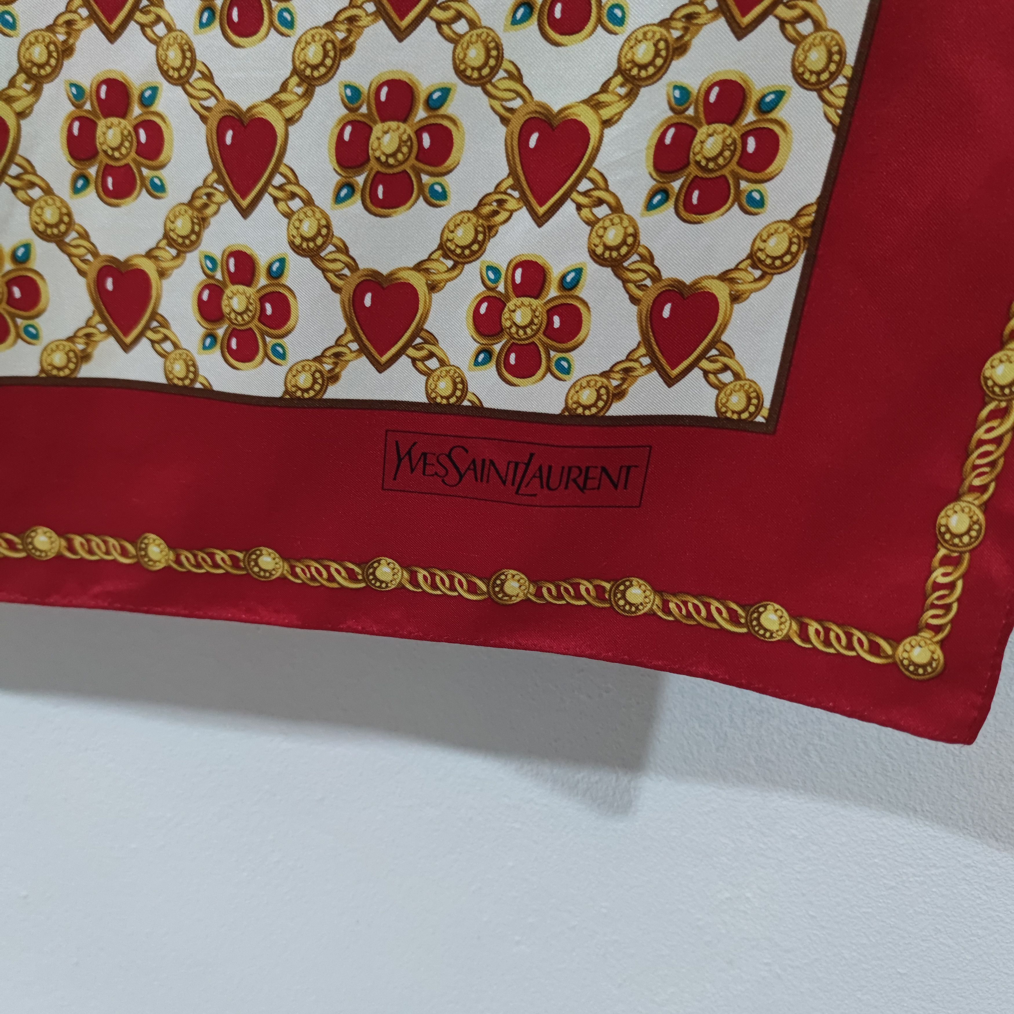 Yves Saint Laurent AUTHENTIC YVES SAINT LAURENT YSL 100% SILK SCARF Size ONE SIZE - 6 Thumbnail