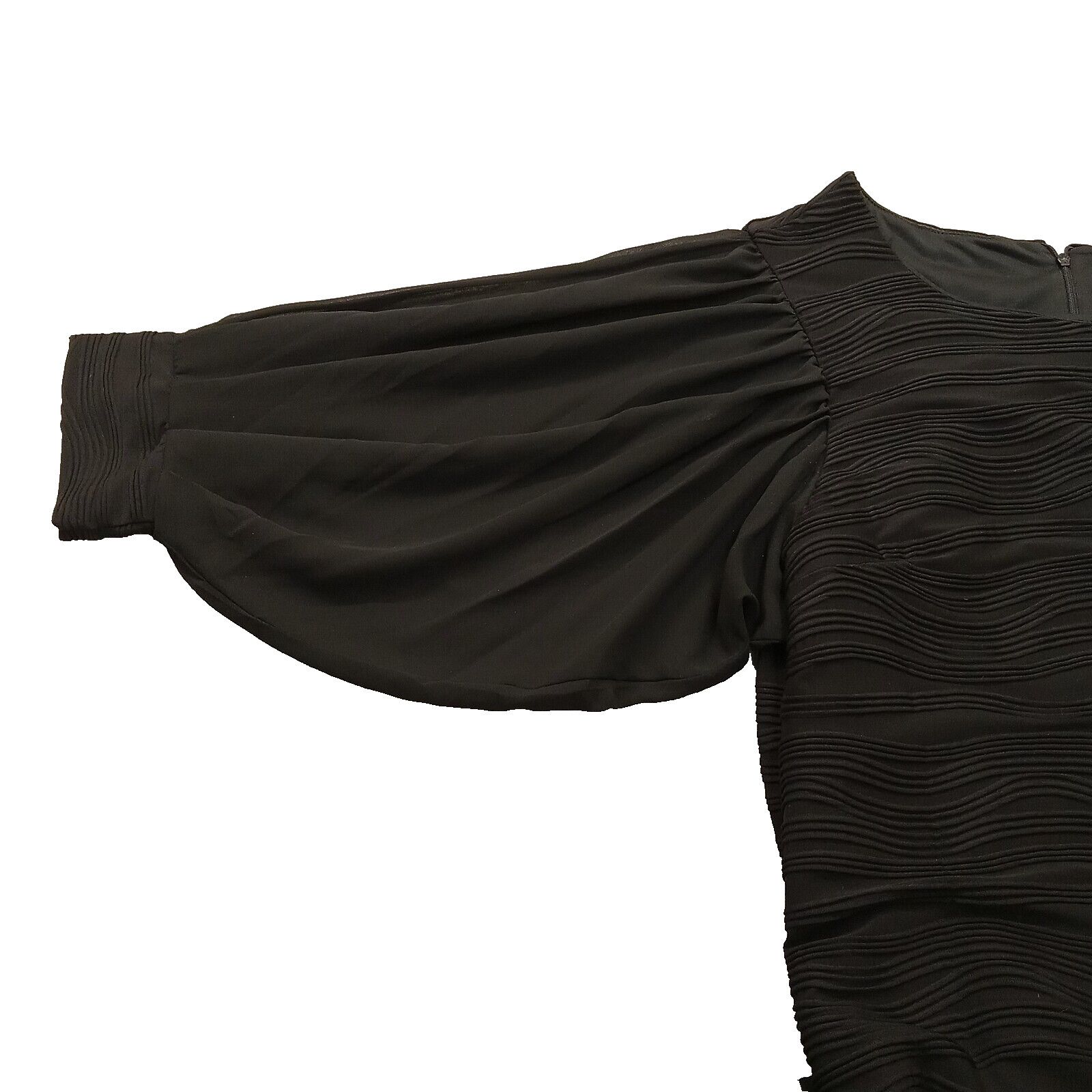 & Other Stories Julian Taylor Formal Dress Women 22W Pleated Sheer Back Zip Size 3XL / US 20-22 - 6 Thumbnail