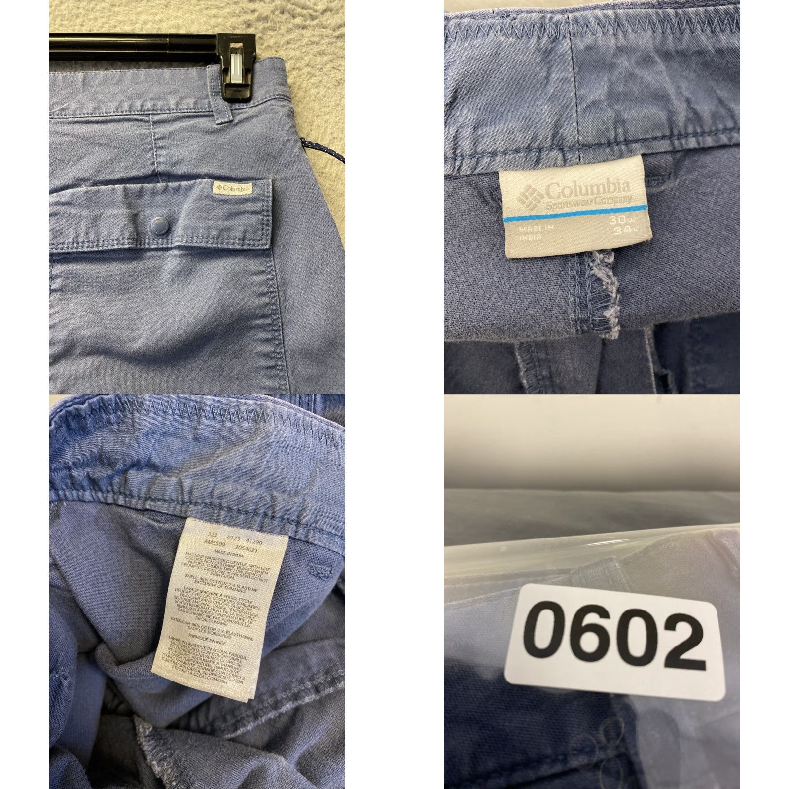 Vintage Columbia Pants Mens Size 30x34 Blue Straight Leg Pockets 0602 Size US 30 / EU 46 - 8 Thumbnail