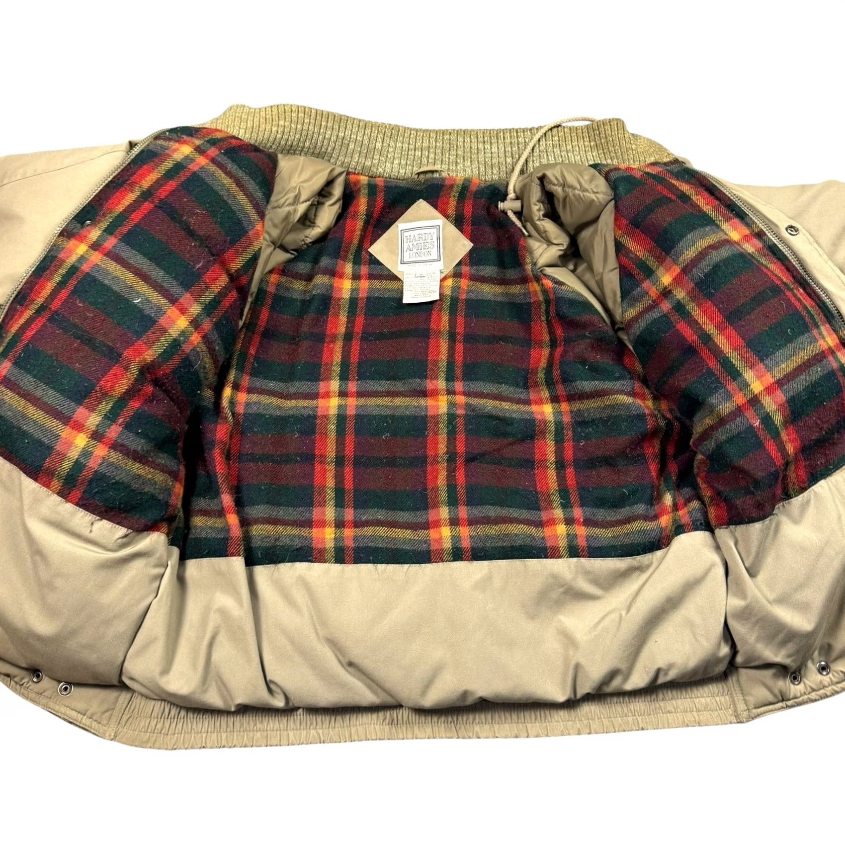 Hardy Amies VINTAGE Hardy Amies London Down Jacket Flannel Lined Men's M Full Zip Hooded Zipper Pockets 80s 90s London Mens Size US M / EU 48-50 / 2 - 6 Thumbnail