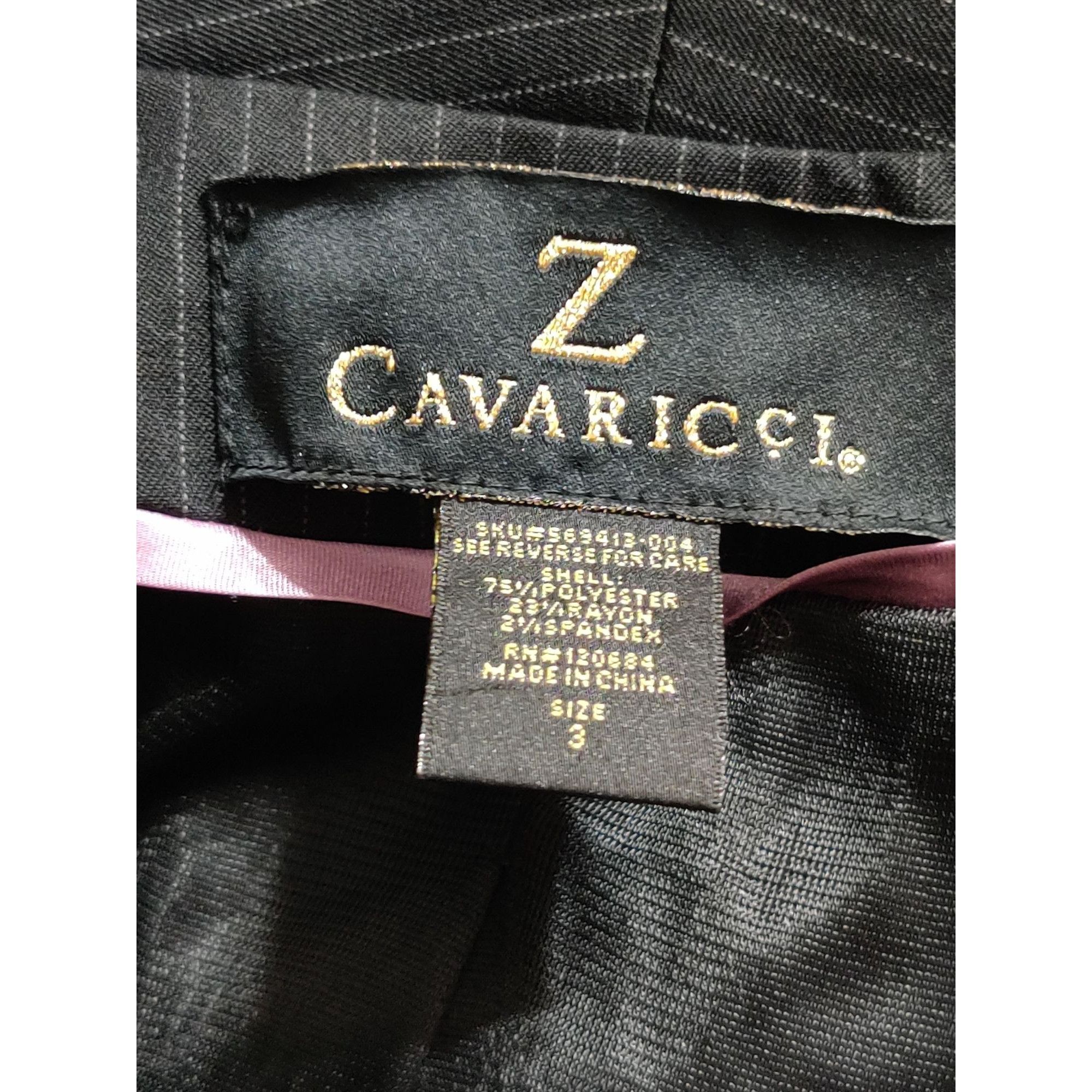 Vintage Vintage Z Cavaricci Size 3X Y2K Black Pinstripe Tuxedo Blaze Size 3XL / US 20-22 - 8 Thumbnail