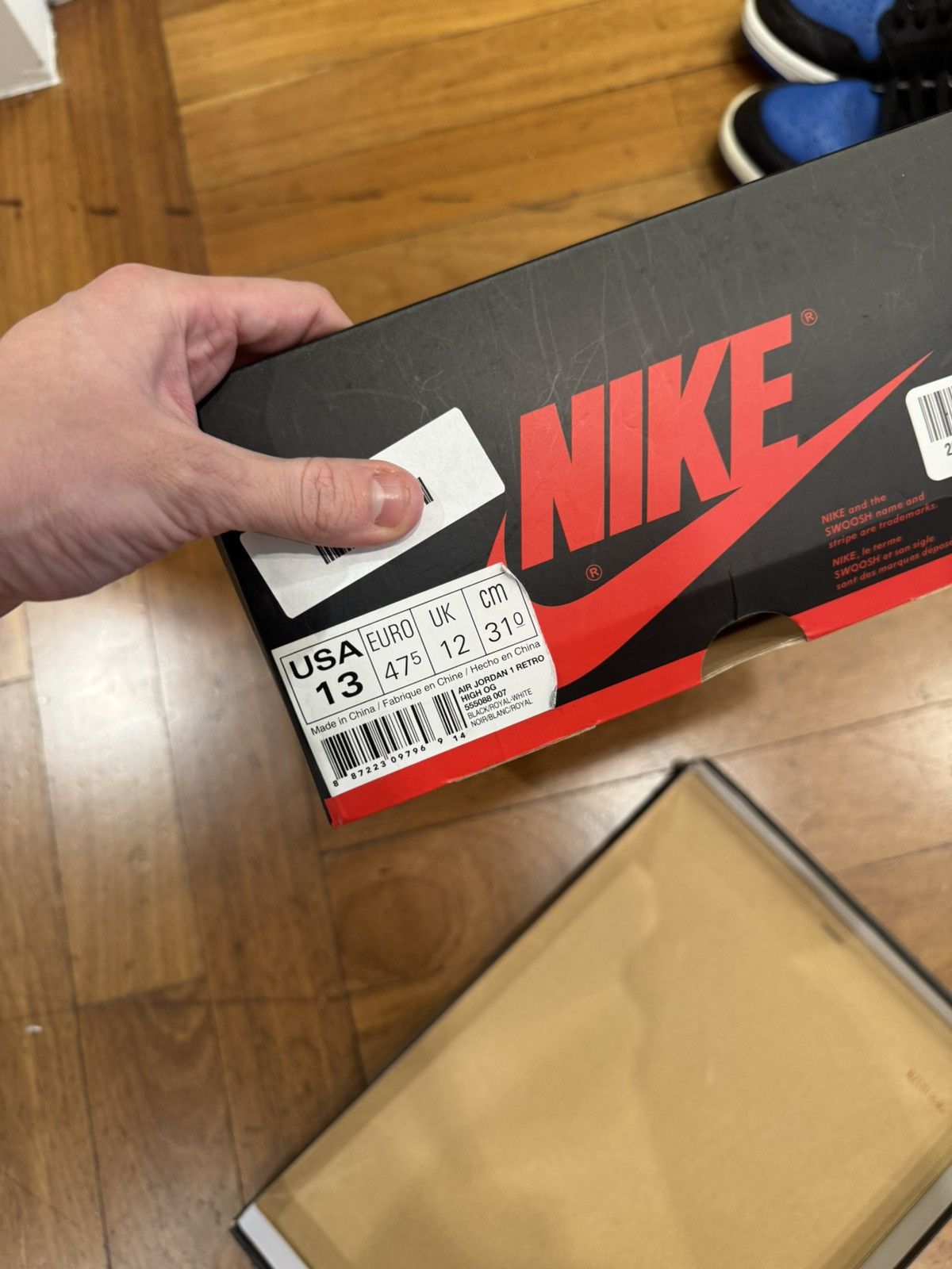 Jordan Brand Jordan 1 "Royal" (2017) Size US 13 / EU 46 - 10 Thumbnail
