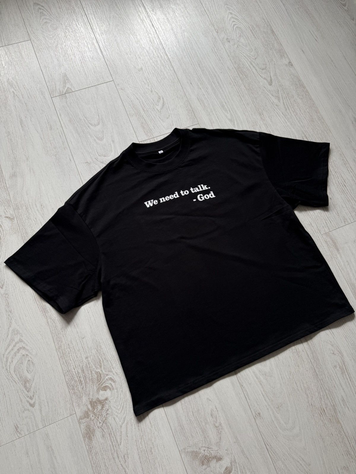 Other We Need To Talk God Boxy T-Shirt Custom Black M Size US M / EU 48-50 / 2 - 3 Thumbnail