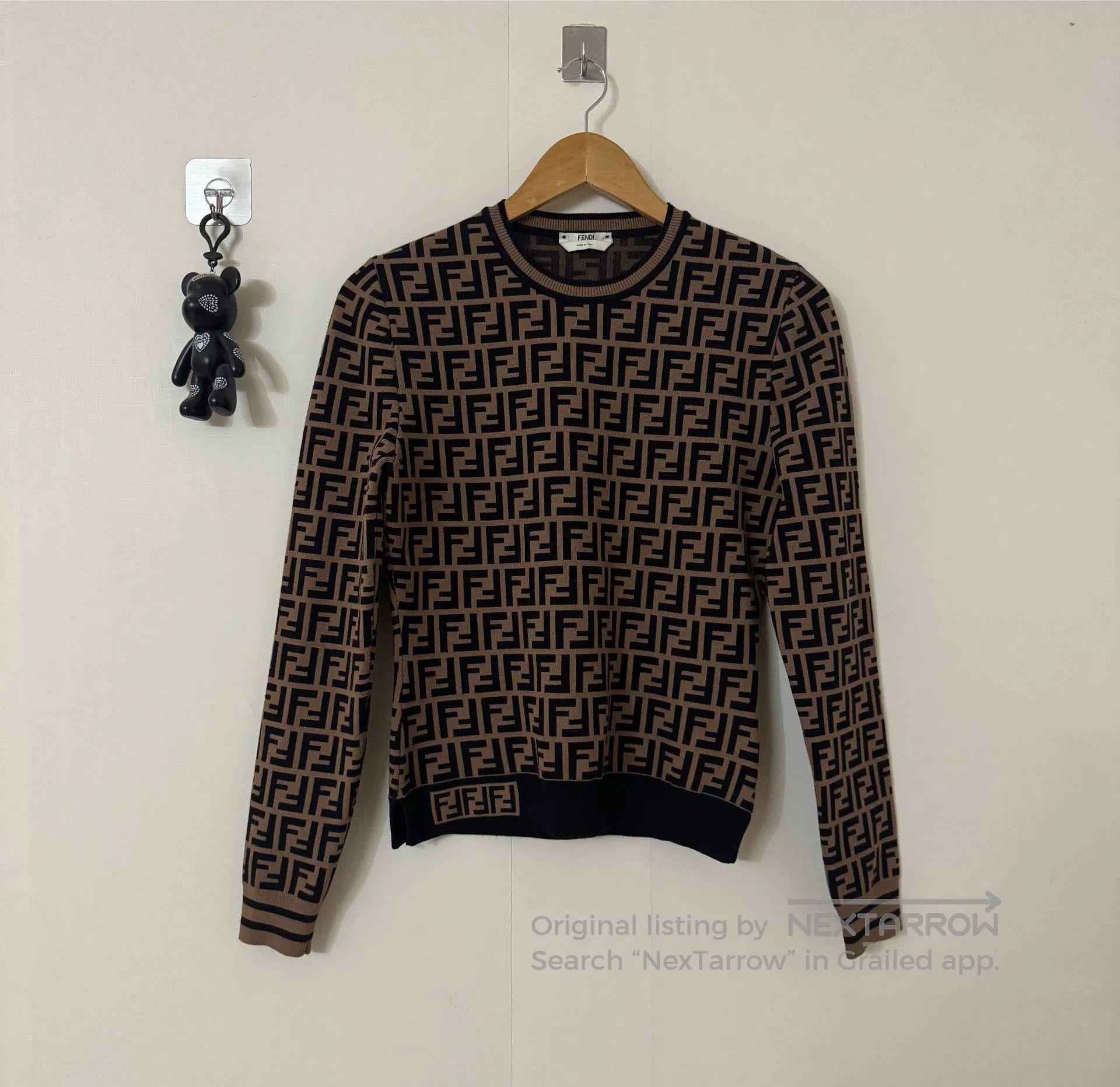 Fendi fendi brown logo knit sweater. Size US M / EU 48-50 / 2 - 1 Thumbnail
