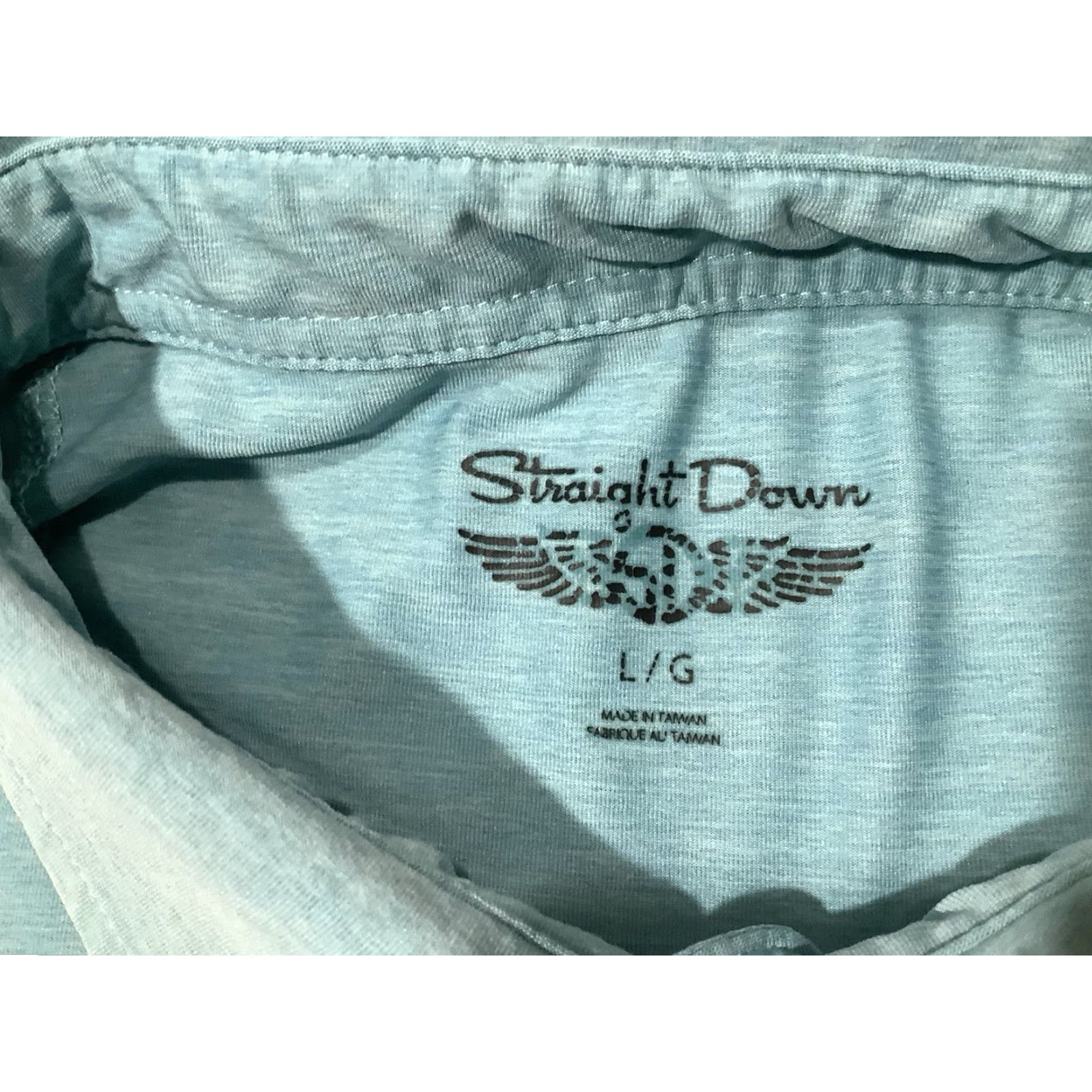Vintage Straight Down Polo Shirt Mens Large Blue Heathered Short Sleeve Golf BCC Size US L / EU 52-54 / 3 - 6 Thumbnail