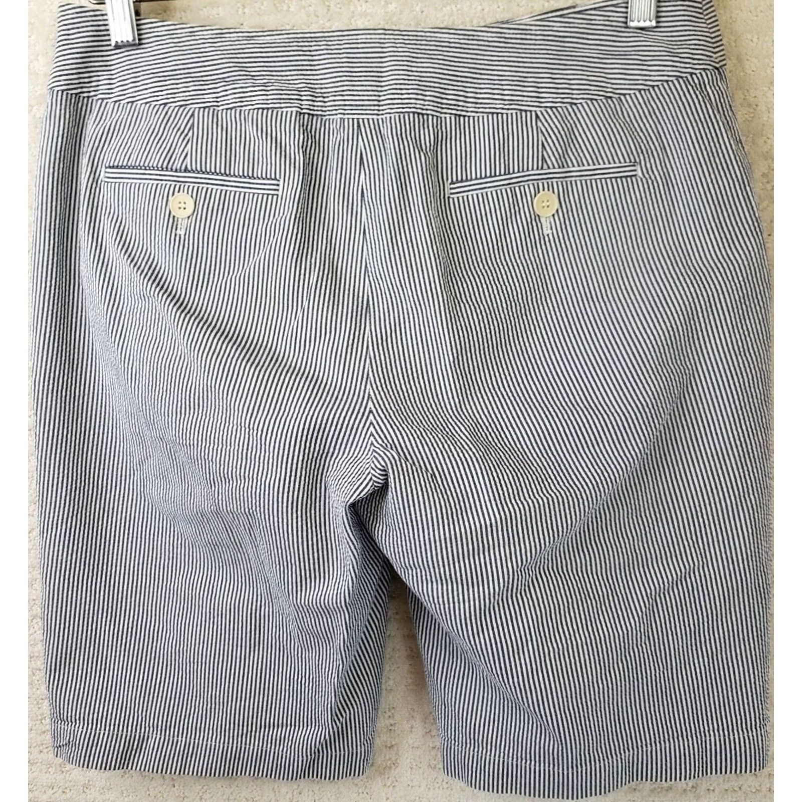 Talbots Talbots Shorts Womens 8 Blue+White Perfect Short Women Size Bermuda Chino Seersucker Size 30" / US 8 / IT 44 - 4 Thumbnail