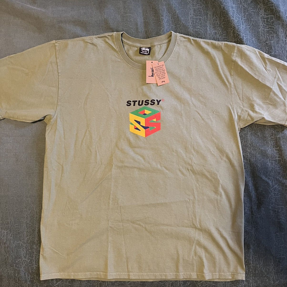 image of Stussy S64 Pigment Dyed Tee Artichoke in Olive, Men's (Size XL)