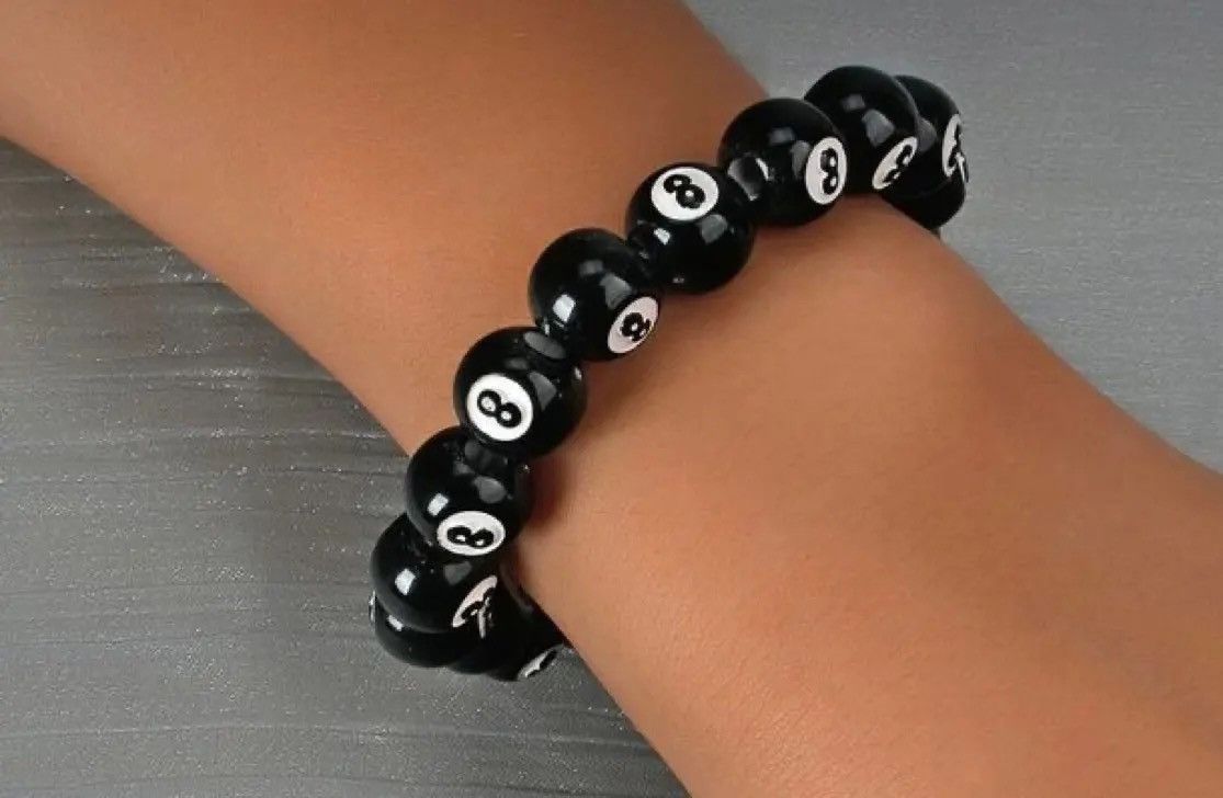 Jewelry × Vintage Black Ball 8 Bracelet Size ONE SIZE - 4 Thumbnail