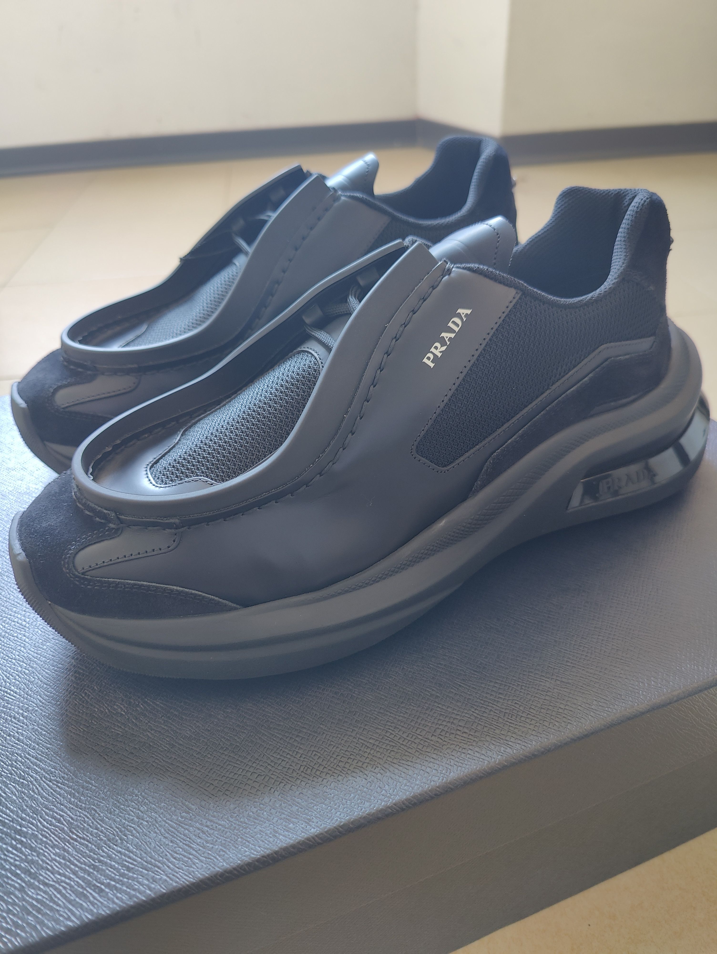 image of Prada Systeme Sneakers in Black, Men's (Size 10.5)