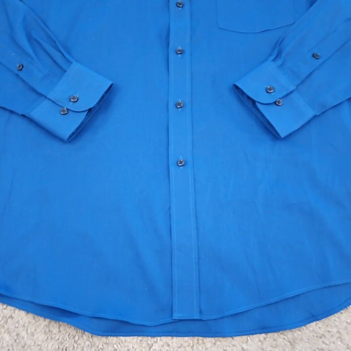 Van Heusen Van Heusen Shirt Mens Size 15 Blue Pin Cord Long Sleeve Button Up Cotton Blend Size US M / EU 48-50 / 2 - 4 Thumbnail