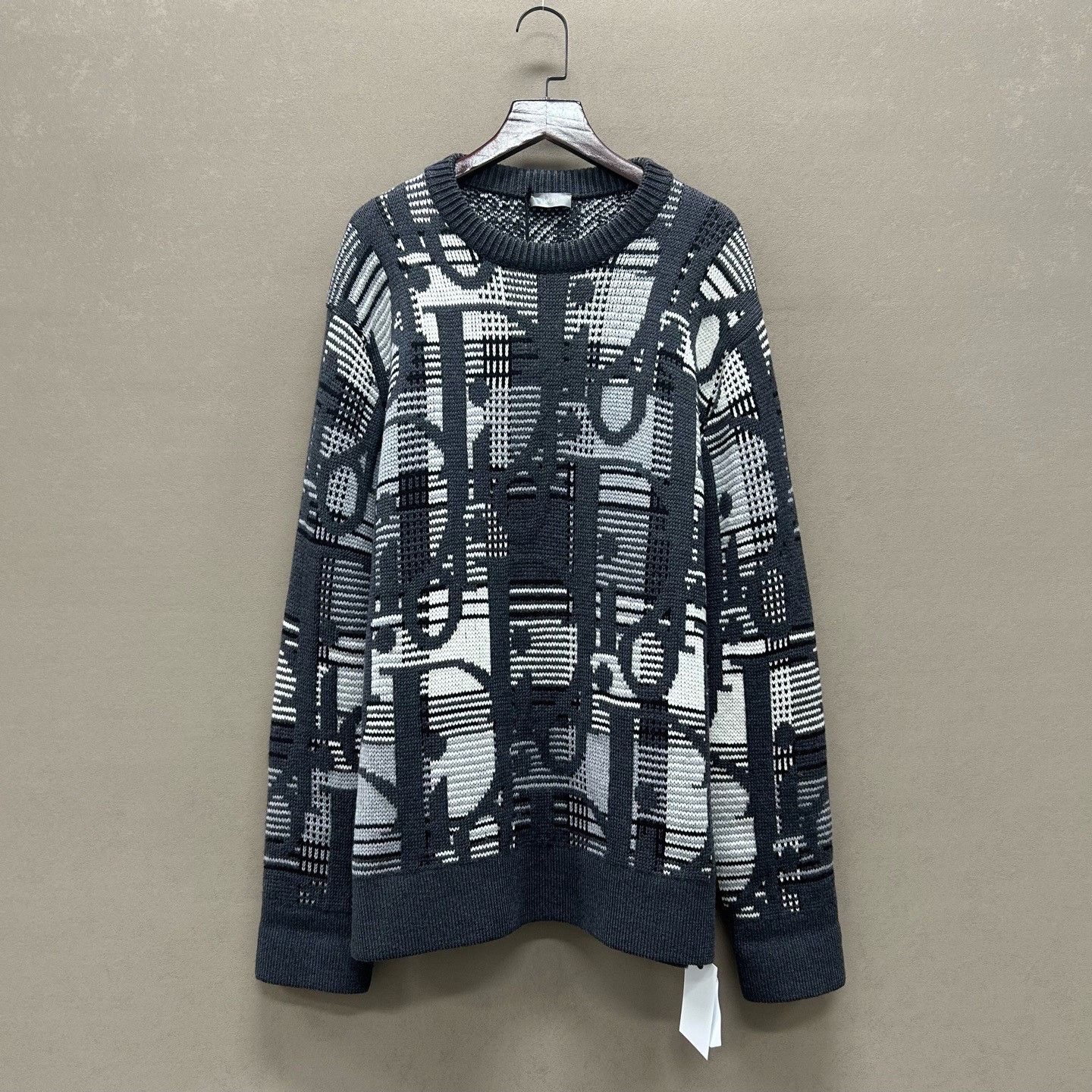 Dior Dior Geometric Jacquard Crewneck Loose Sweater Size S / US 4 / IT 40 - 1 Thumbnail